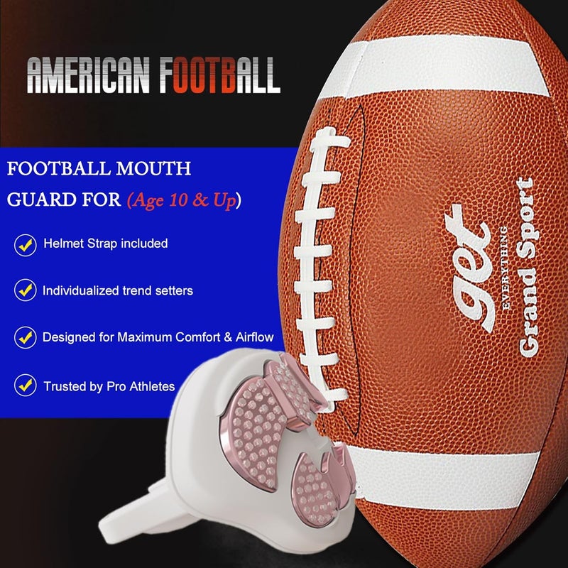 LeCool Football Mouth Guard with Connected Strap- 3D Beast Chrome Adult and Youth Mouth Guard-Mouth Piece for Sports for Maximum Air Flow and Teeth Protection - Image 2